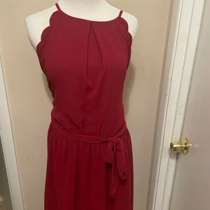 Wine red dress